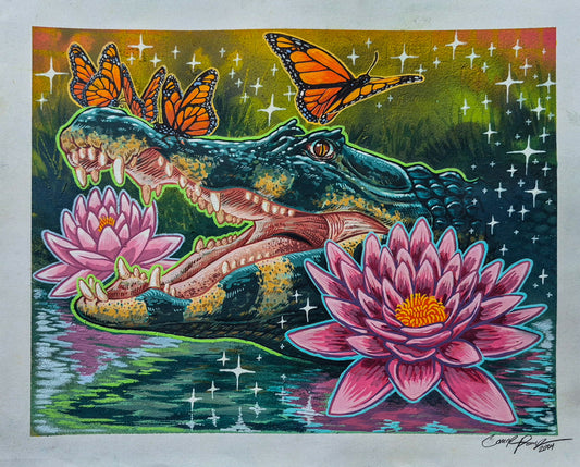 Yacare Caiman Painting