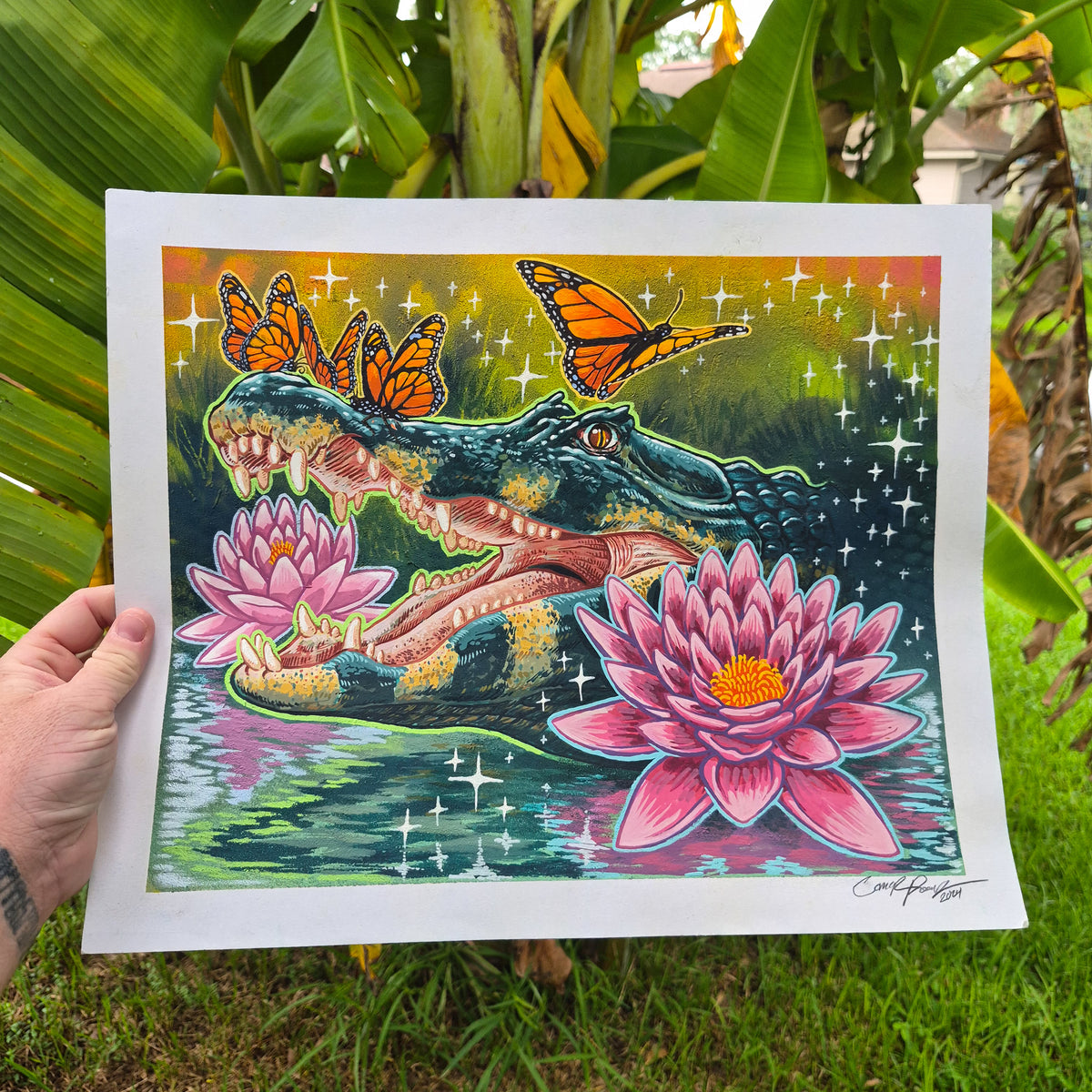 Yacare Caiman Painting