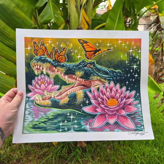 Yacare Caiman Painting